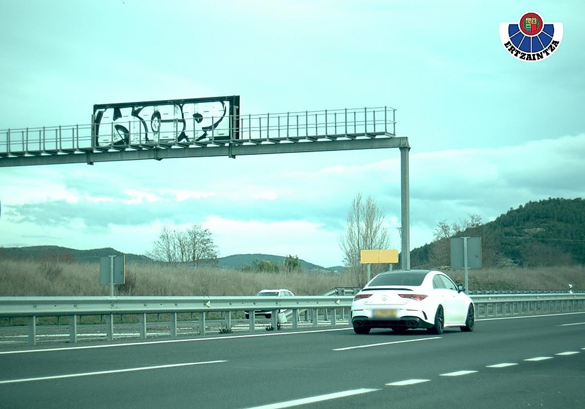 Imagen del radar compartida por la Ertzaintza.