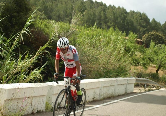 Guillermo Prieto durante una prueba ciclista.