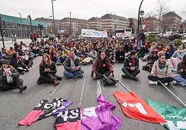 Miles de profesores se manifiestan en Vitoria