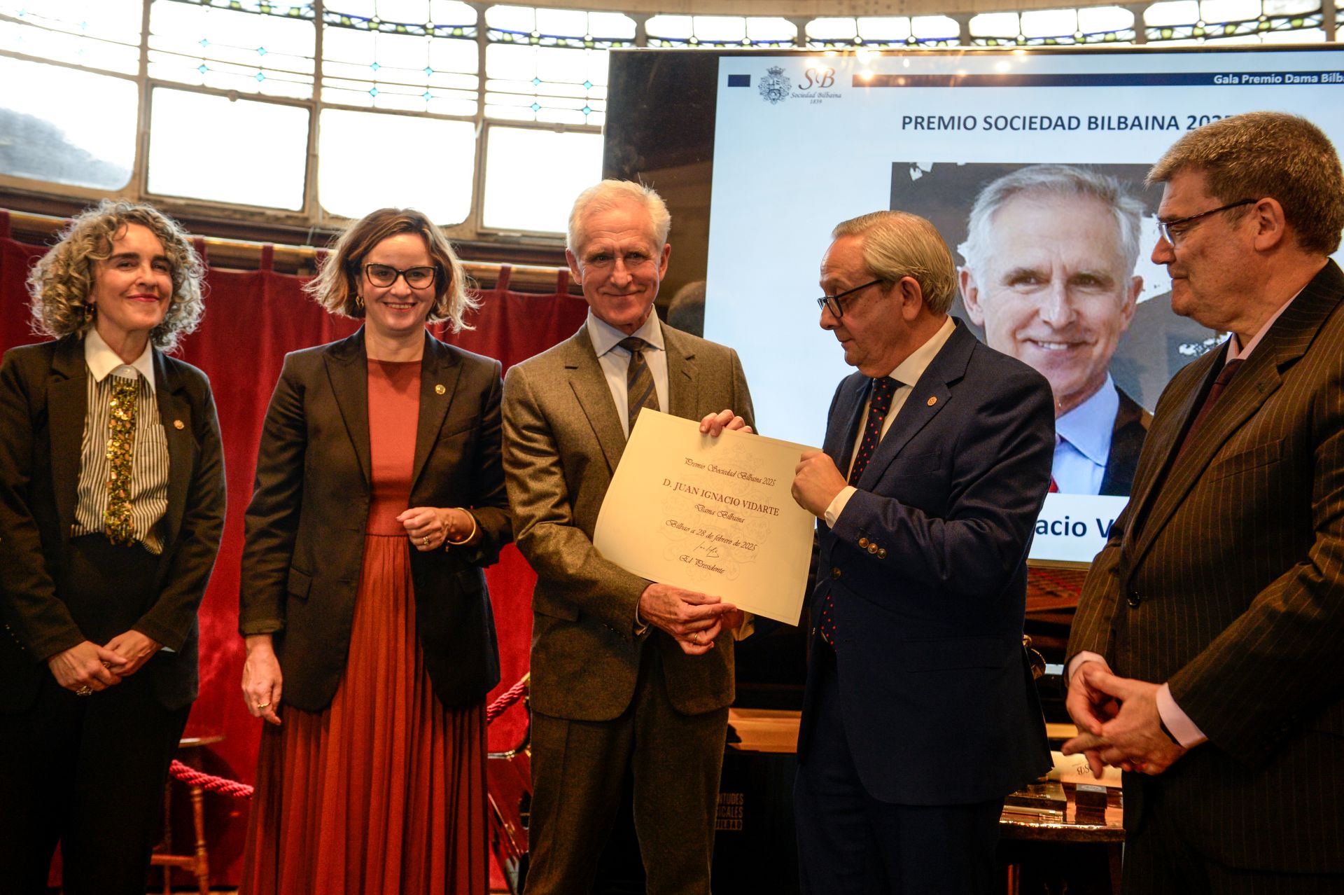 Ibone Bengoetxea, Elixabete Etxanobe, Juan Ignacio Vidarte, Juan Ignacio Goiria y Juan Mari Aburto.