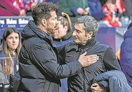Será el vigesimoquinto duelo entre Simeone y Valverde, que ha ganado en seis ocasiones y perdido en trece.