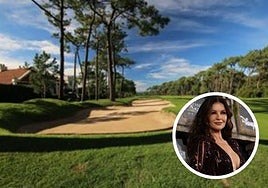 Catherine Zeta-Jones se hace socia de La Galea para jugar al golf mientras rueda su nueva serie en Bizkaia