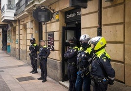 Operativo policial desarrollado este sábado en el establecimiento.