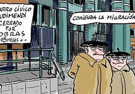 La viñeta de Cerrajería sobre el cierre por obras del centro cívico de Judimendi