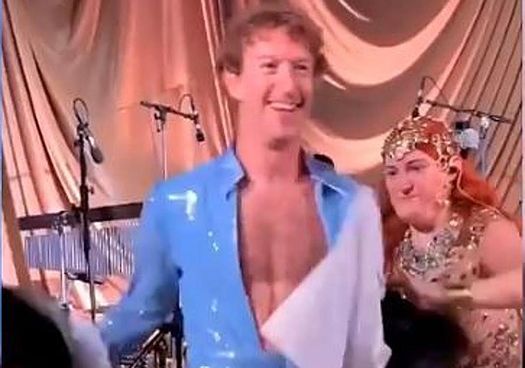 Un desatado Mark Zuckerberg sorprende a su mujer por su cumpleaños con una actuación a lo Benson Boone
