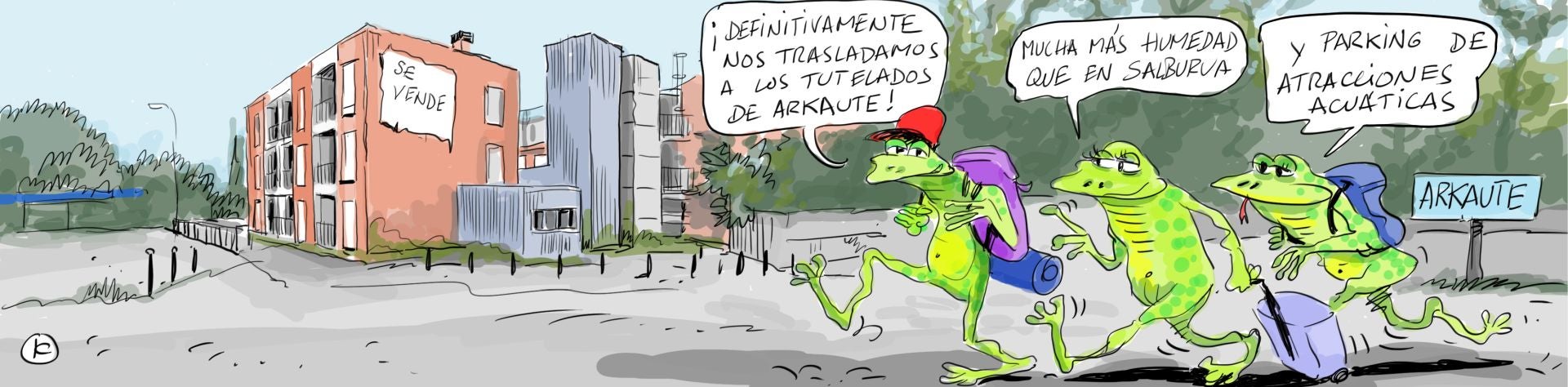La viñeta de Cerrajería sobre los pisos tutelados de Arkaute