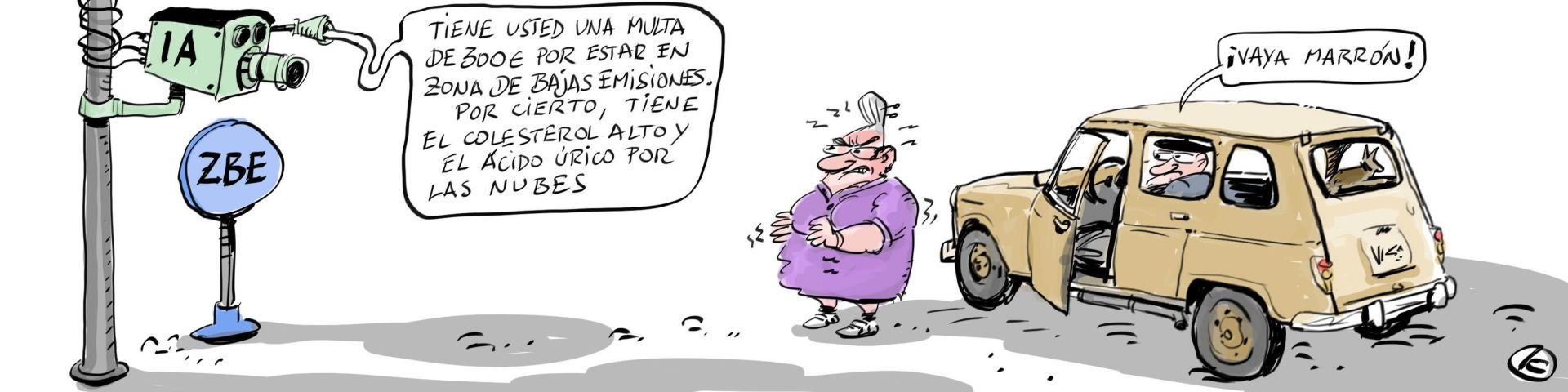 La viñeta de Cerrajería sobre las multas con inteligencia artificial en Vitoria