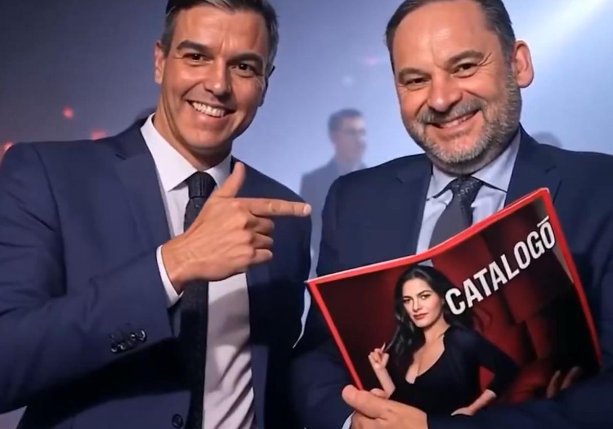 El PP vuelve a recurrir a la IA con un vídeo en el que muestra a Sánchez y Ábalos con un catálogo de mujeres