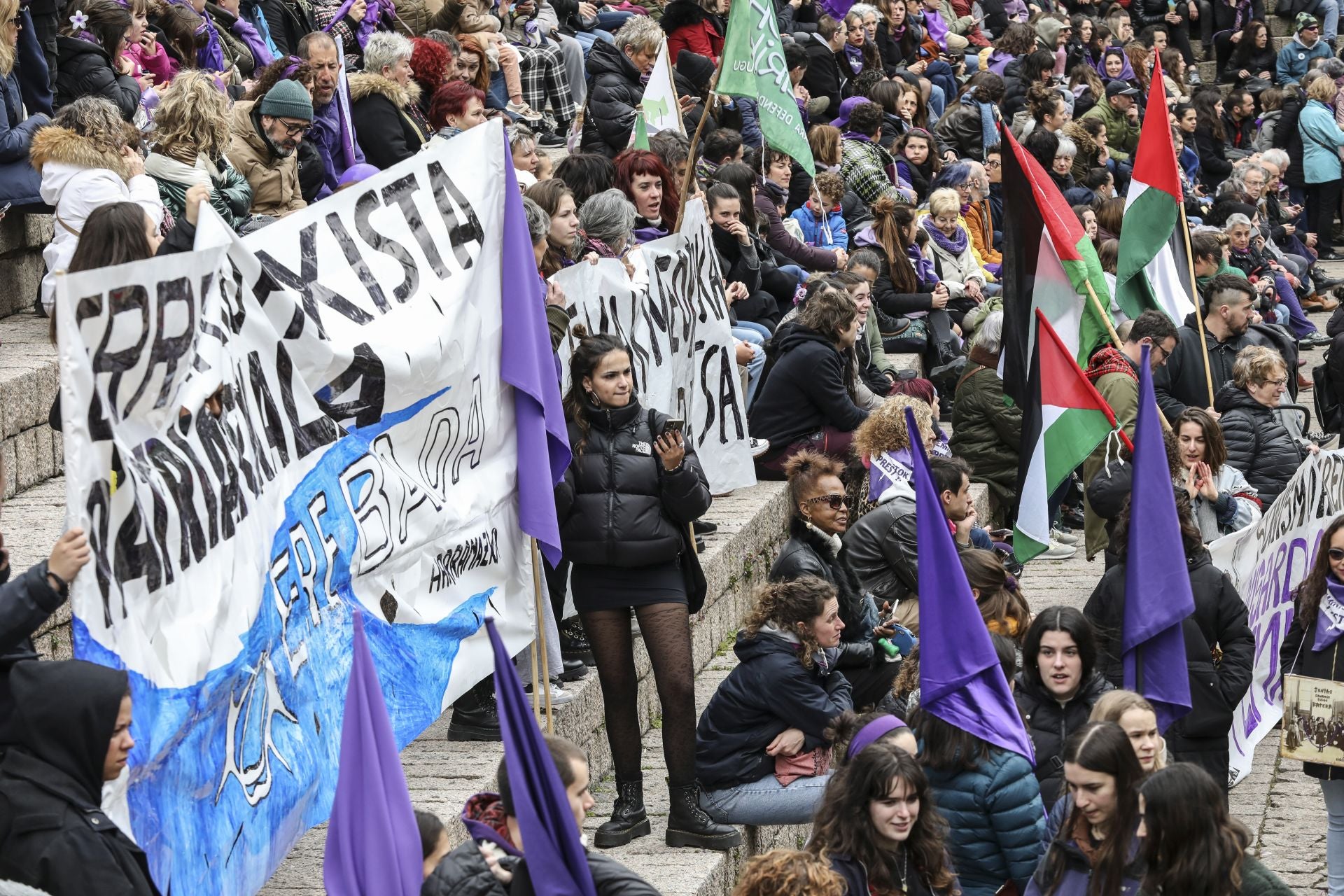 Las mejores fotos de los actos del 8M en Vitoria