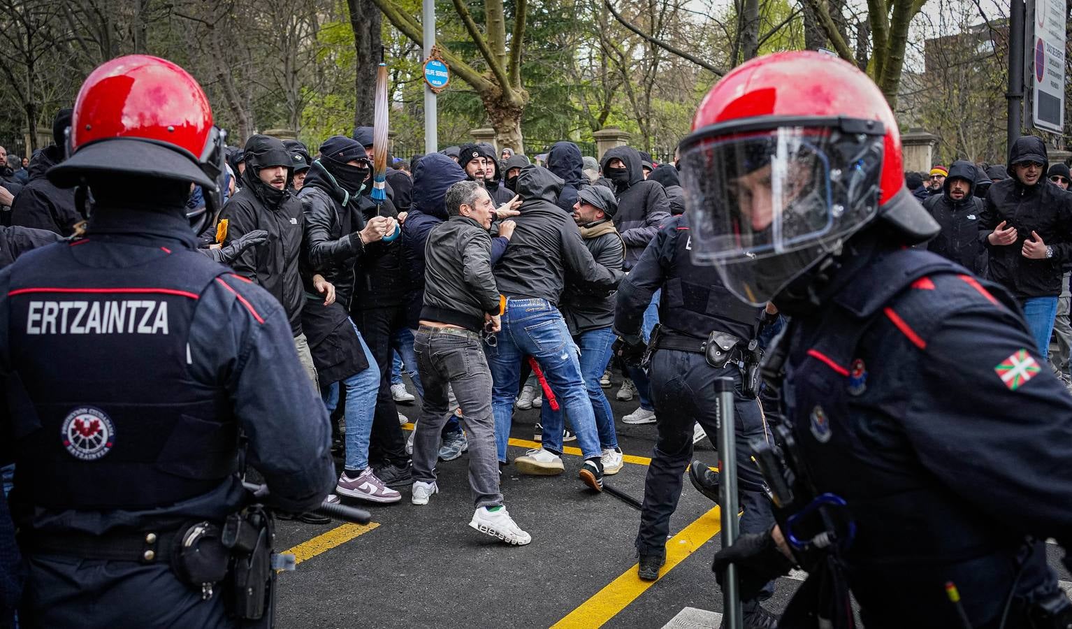 Altercados antes del partido