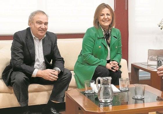 El director general y la presidenta de Confebask, Eduardo Arechaga y Tamara Yagüe