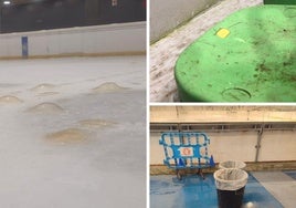 El mal estado de la pista de hielo del Bakh.