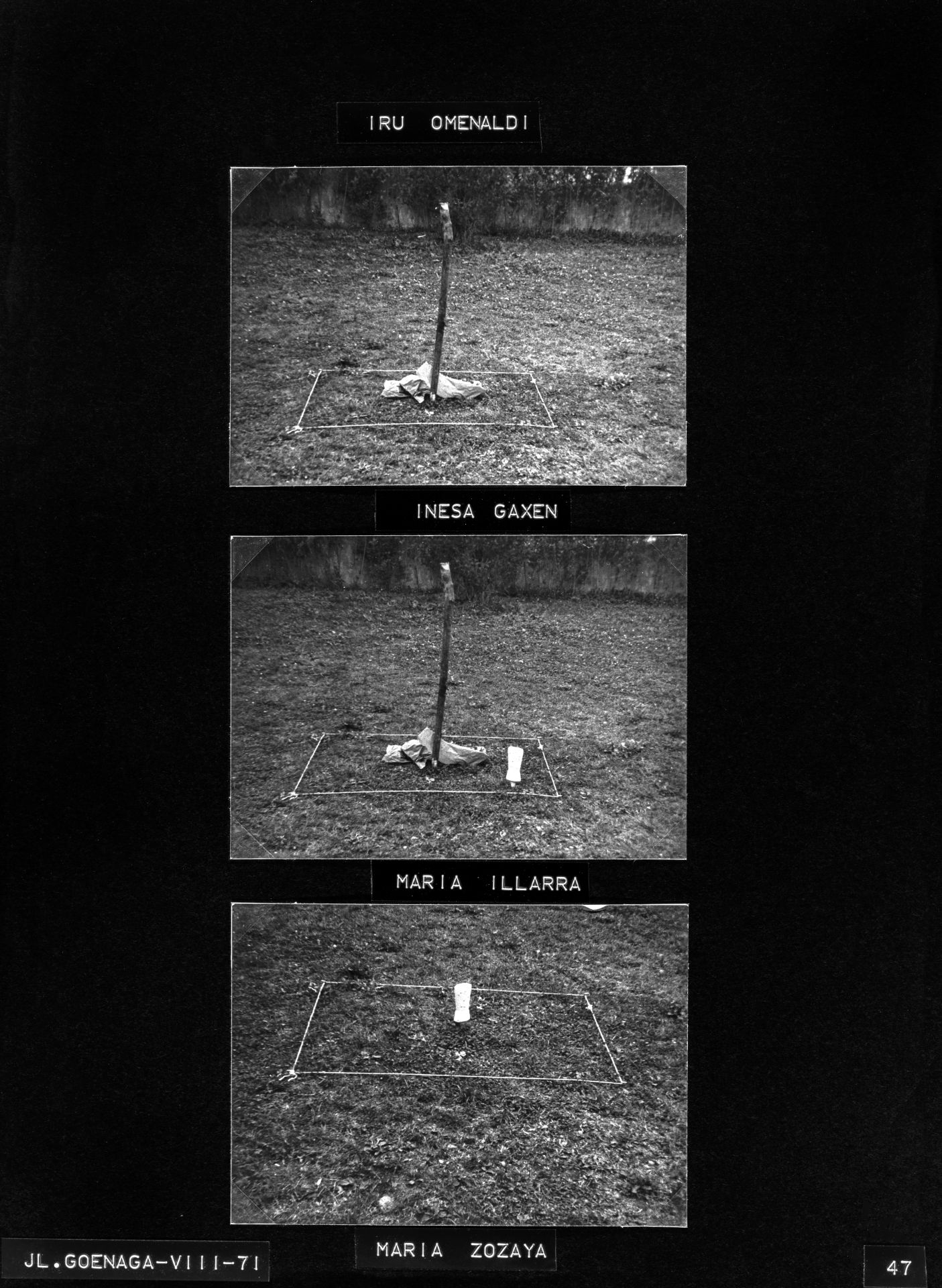 Del álbum 'Registro de intervenciones land art' 1971.