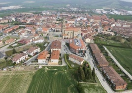 Vista aérea de la villa de Alegría-Dulantzi.