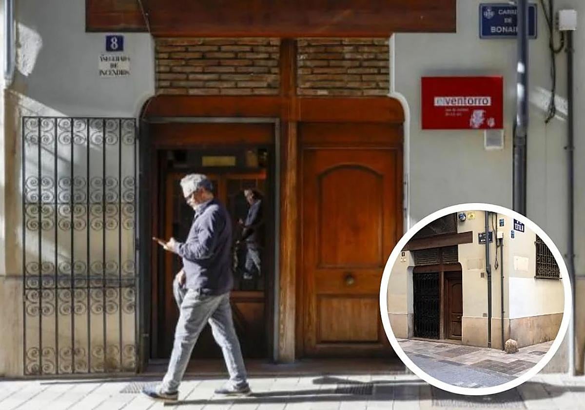 La entrada del restaurante, todavía con el letrero que ahora se ha retirado. A la derecha, el local ya sin el letrero.