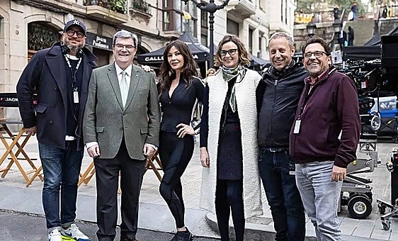 La actriz Catherine Zeta-Jones rueda en Bilbao