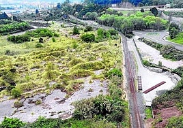 La parcela donde se ubicarán las cocheras de trenes, con capacidad de hasta veinte unidades.