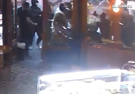 Momento en el que se desató la trifulca.