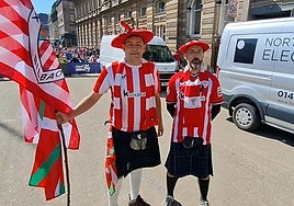 Alfonso y Jaime, los hinchas del Athletic con faldas escocesas: «Este va a ser el año»