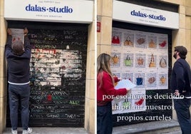 La ingeniosa solución de una marca vasca de moda para evitar pintadas en su tienda de San Sebastián.