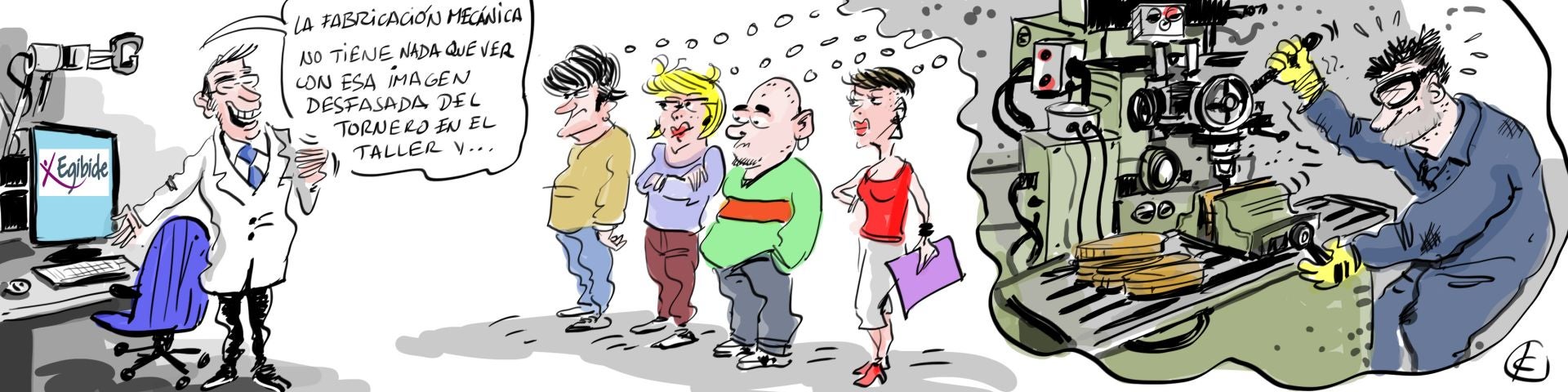 La viñeta de Cerrajería sobre los especialistas en fabricación mecánica
