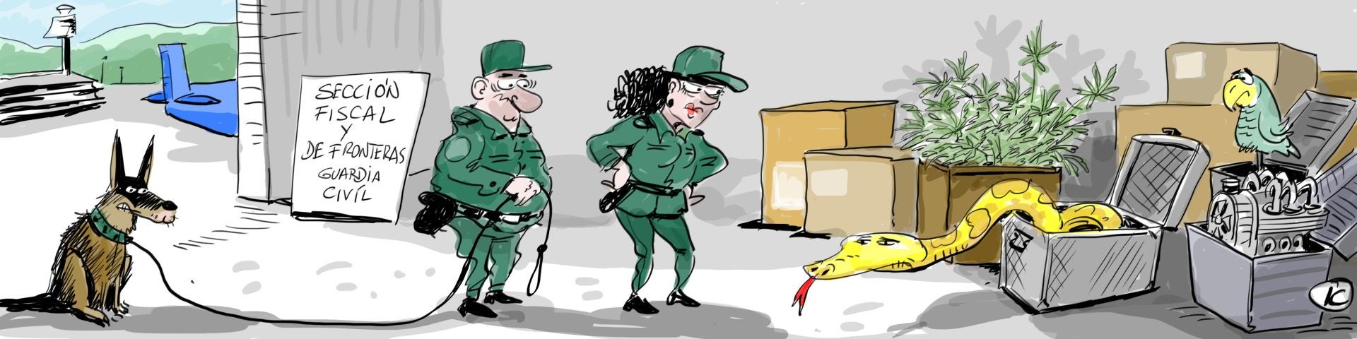 La viñeta de Cerrajería sobre los controles en las instalaciones cargueras del aeropuerto de Foronda