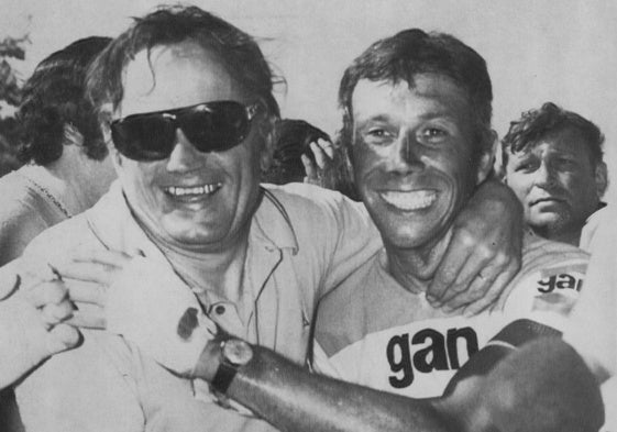 Barry Hoban, a la derecha, en el Tour de 1968.