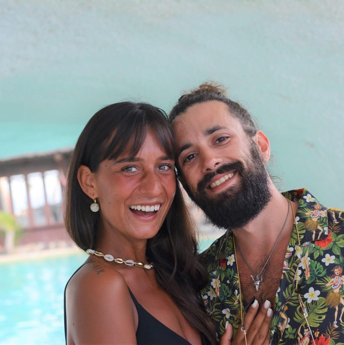 Vanessa Konopka y su pareja Fernando.