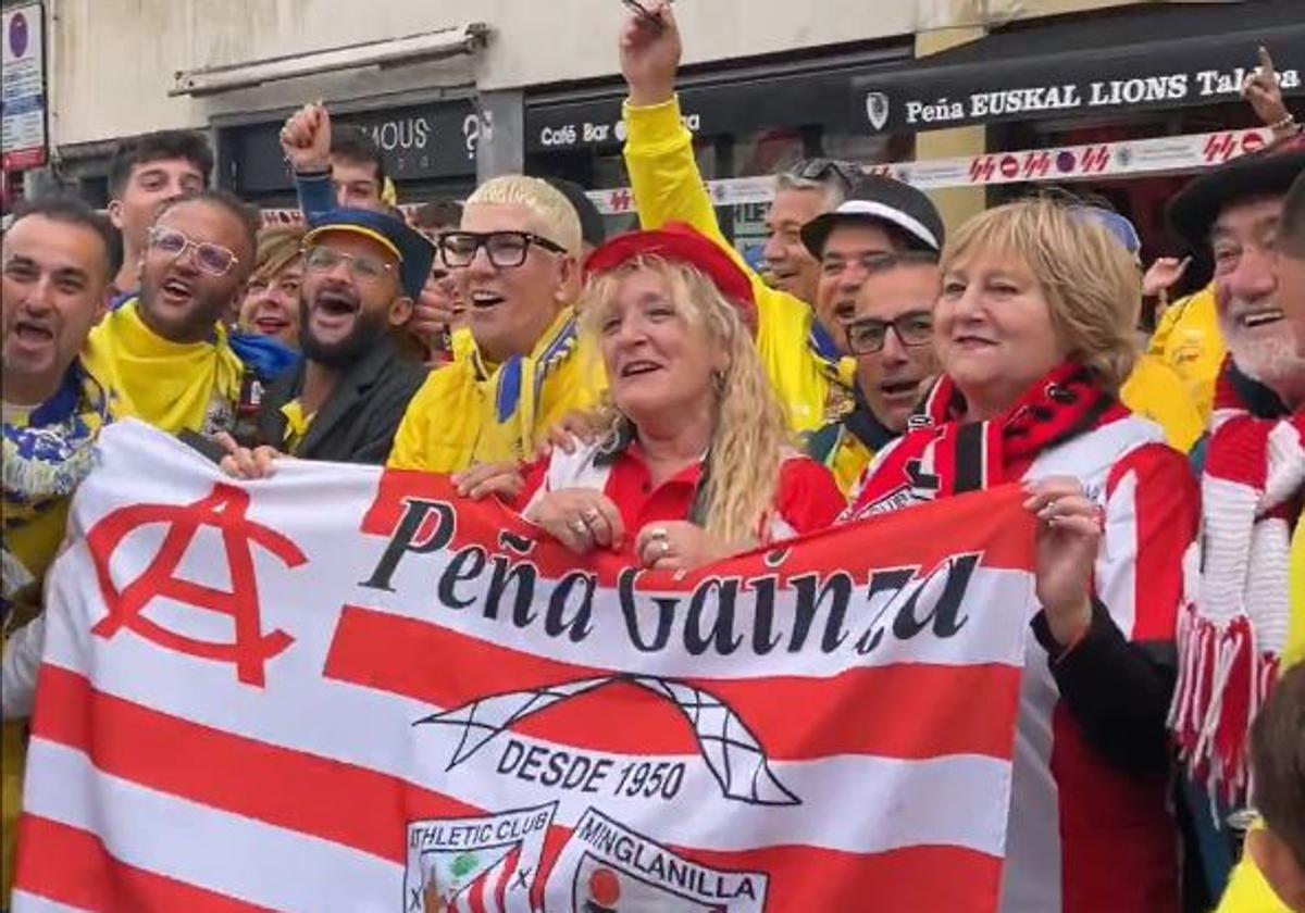 La buena sintonía entre las aficiones de Athletic y Las Palmas: «San Mamés es imponente»