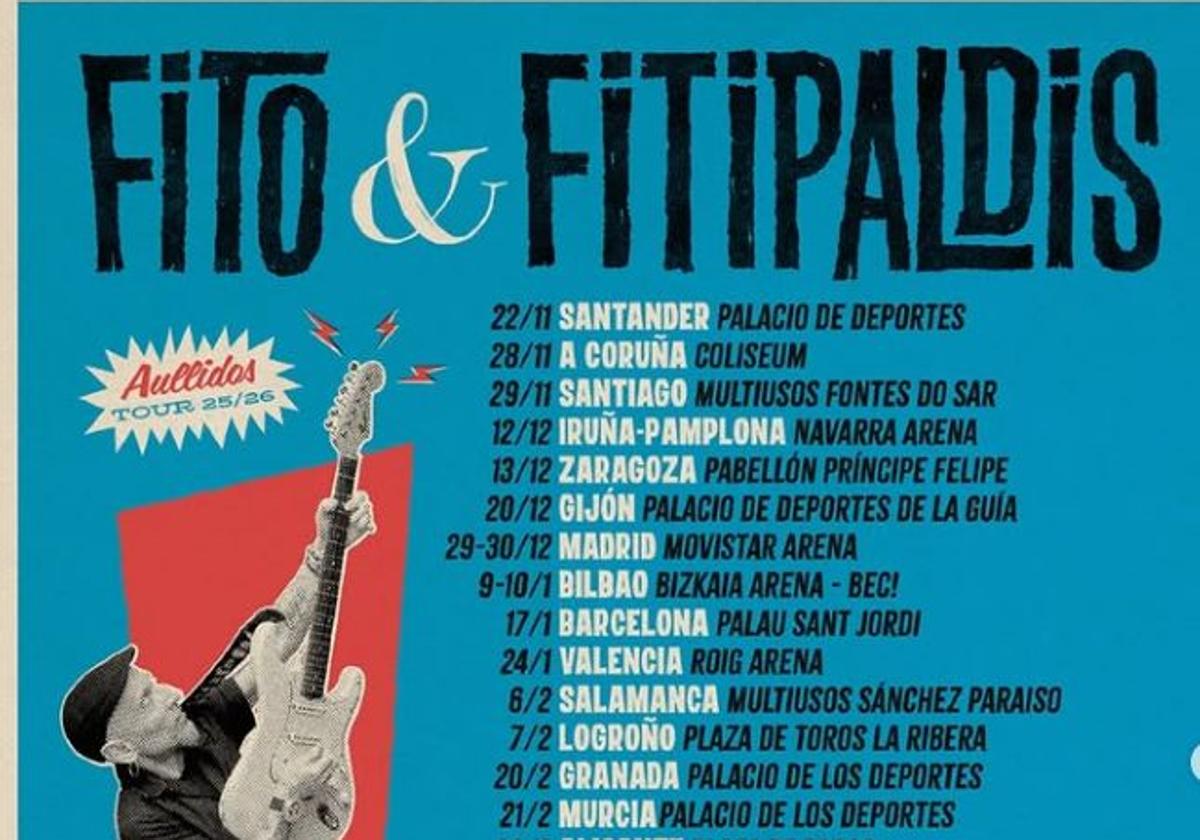 Estas son las fechas de la gira de Fito y Fitipaldis