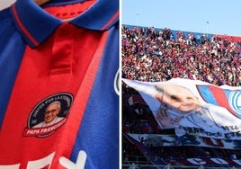 El caluroso homenaje del equipo de Muniain al Papa Francisco