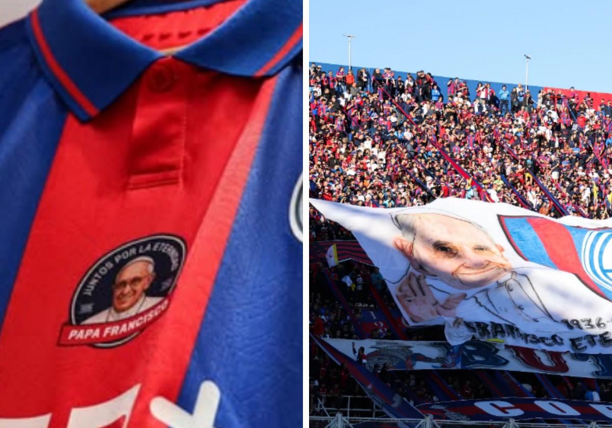 El caluroso homenaje del equipo de Muniain al Papa Francisco