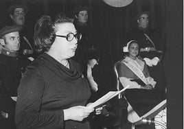 Micaela Portilla, entre las personas que han leído el pregón de San Prudencio.