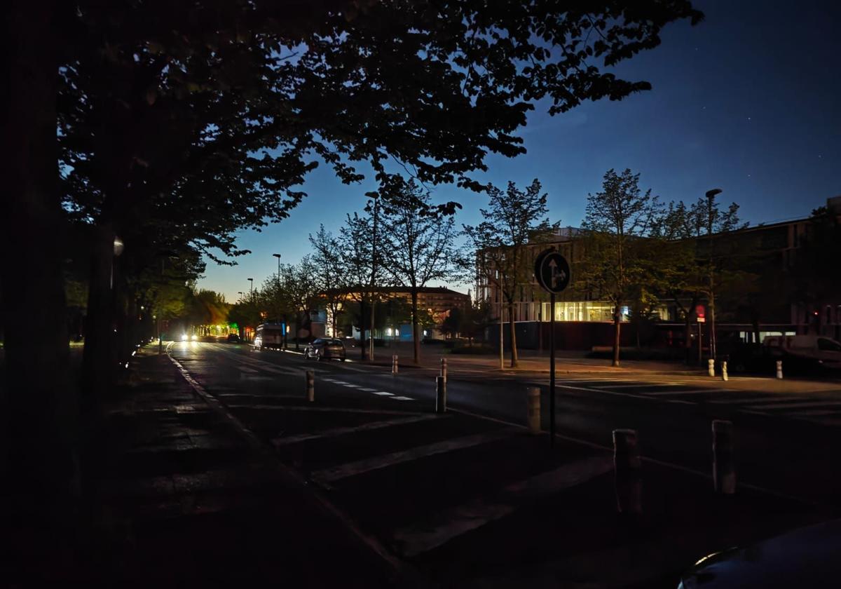 En San Martín no se han encendido las farolas.