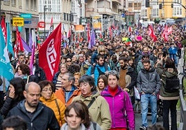 Jornada de huelga del sector público en Vitoria.