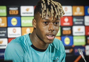 Nico Williams: «Estoy 100% enfocado en el partido de mañana. No quiero pensar más allá. Estoy superfeliz aquí»