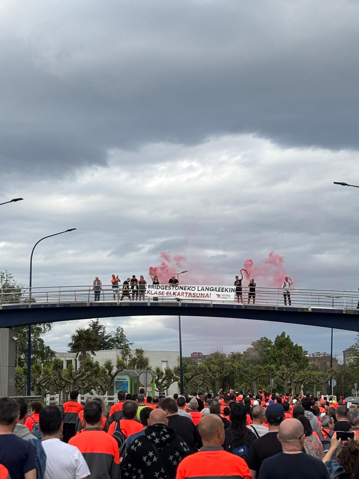 La marcha de los trabajadores de Bridgestone