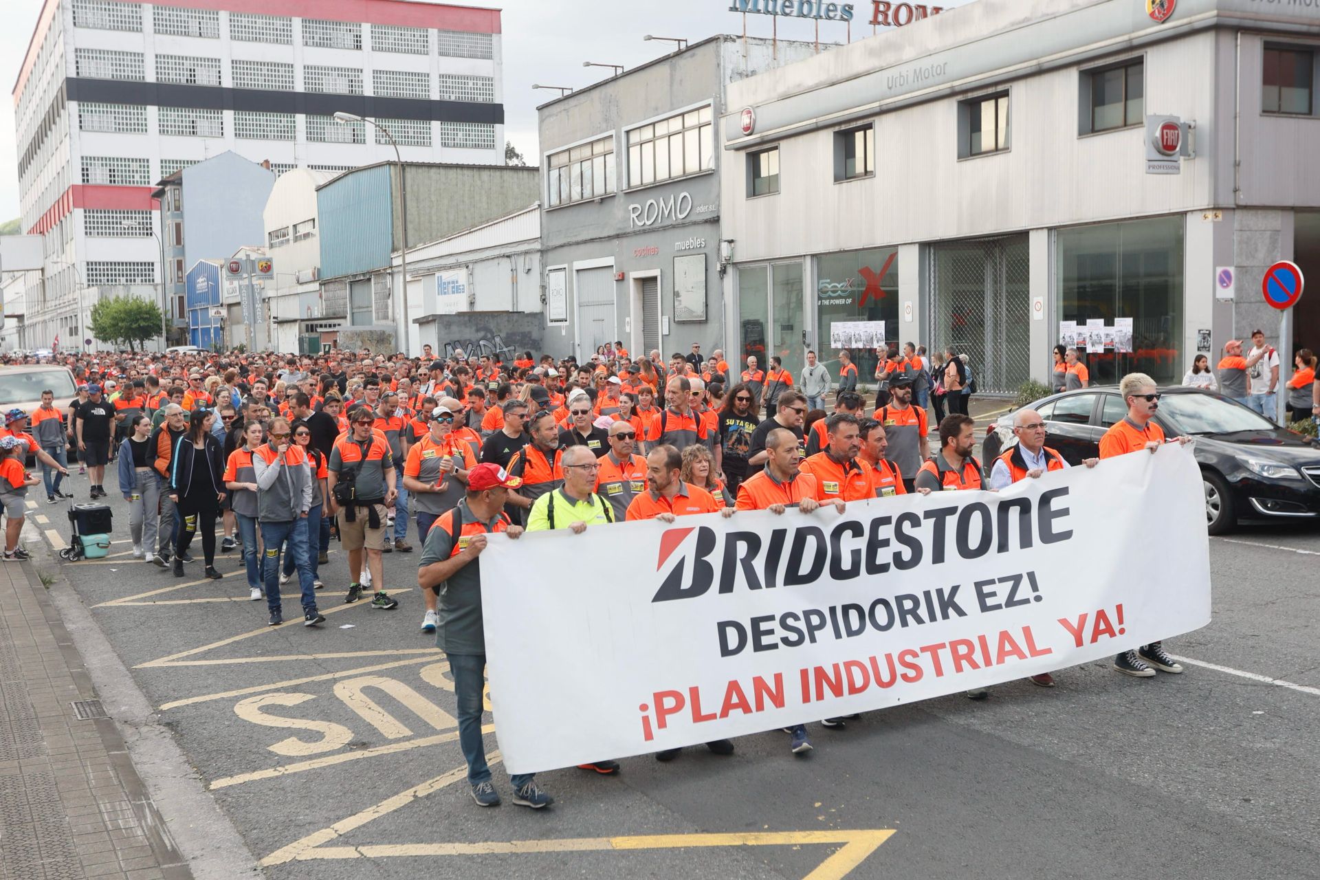 La marcha de los trabajadores de Bridgestone