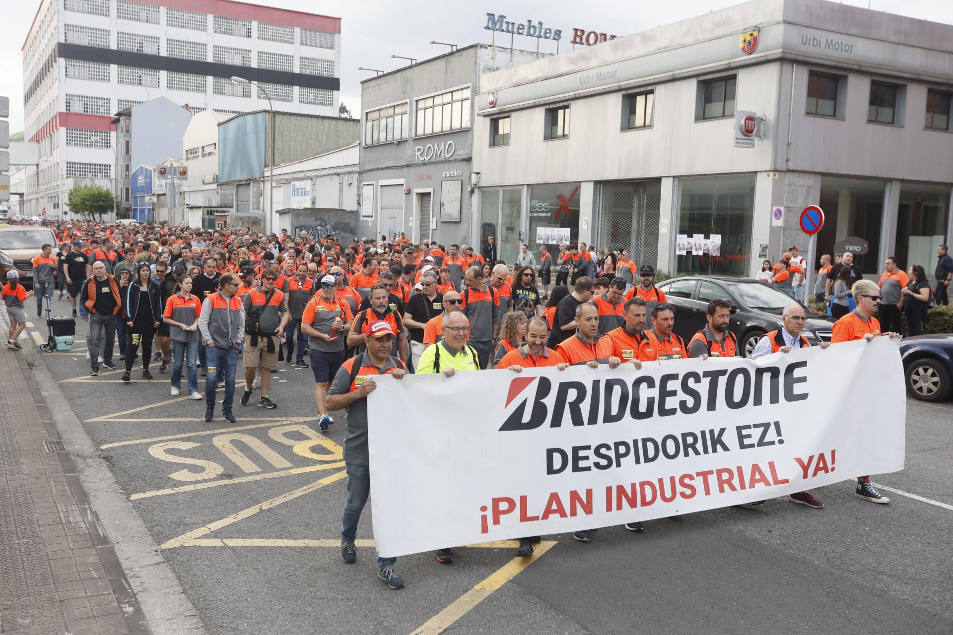 La marcha de los trabajadores de Bridgestone