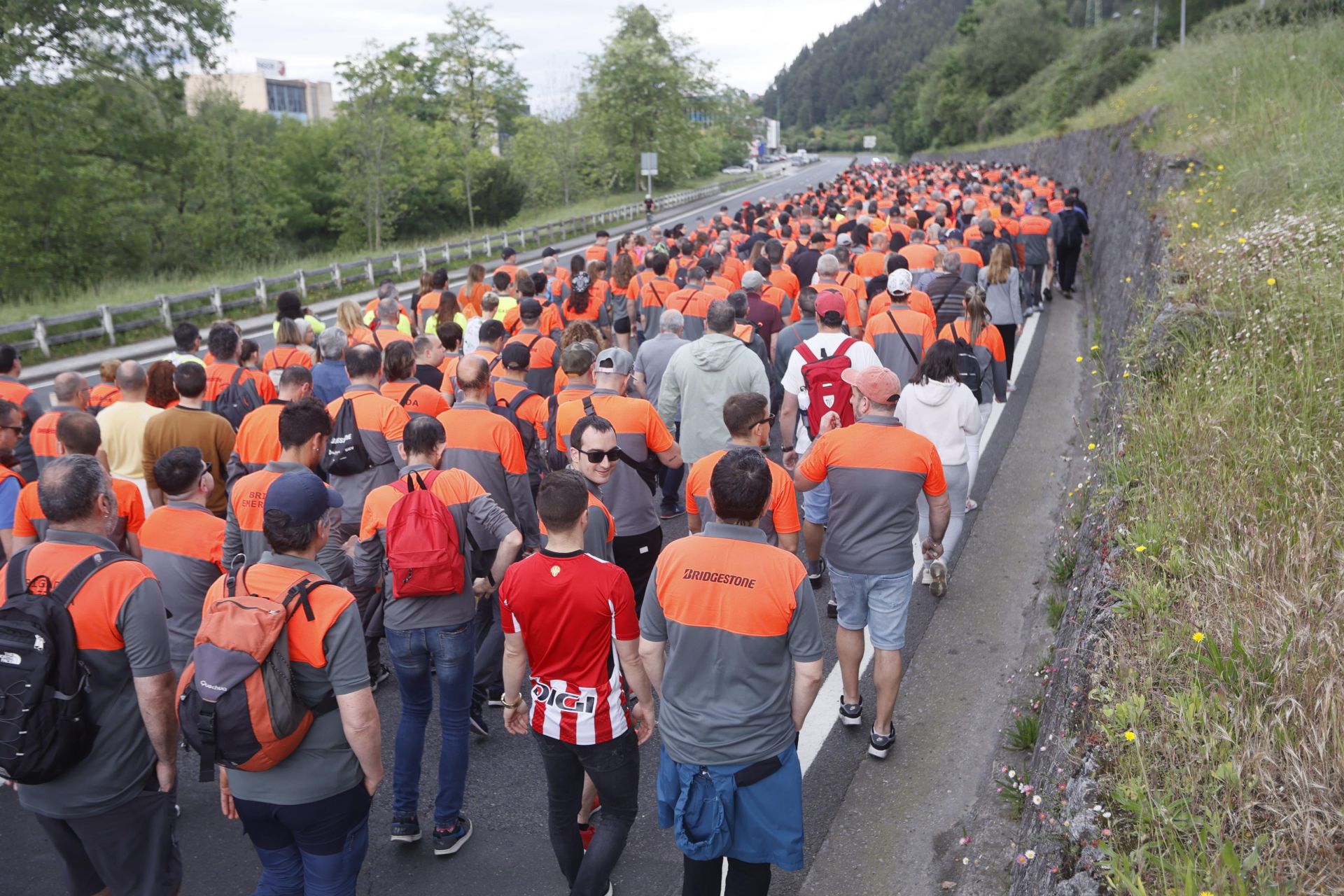 La marcha de los trabajadores de Bridgestone