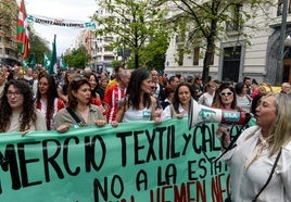 Las manifestaciones han tomado esta mañana las calles de Bilbao.