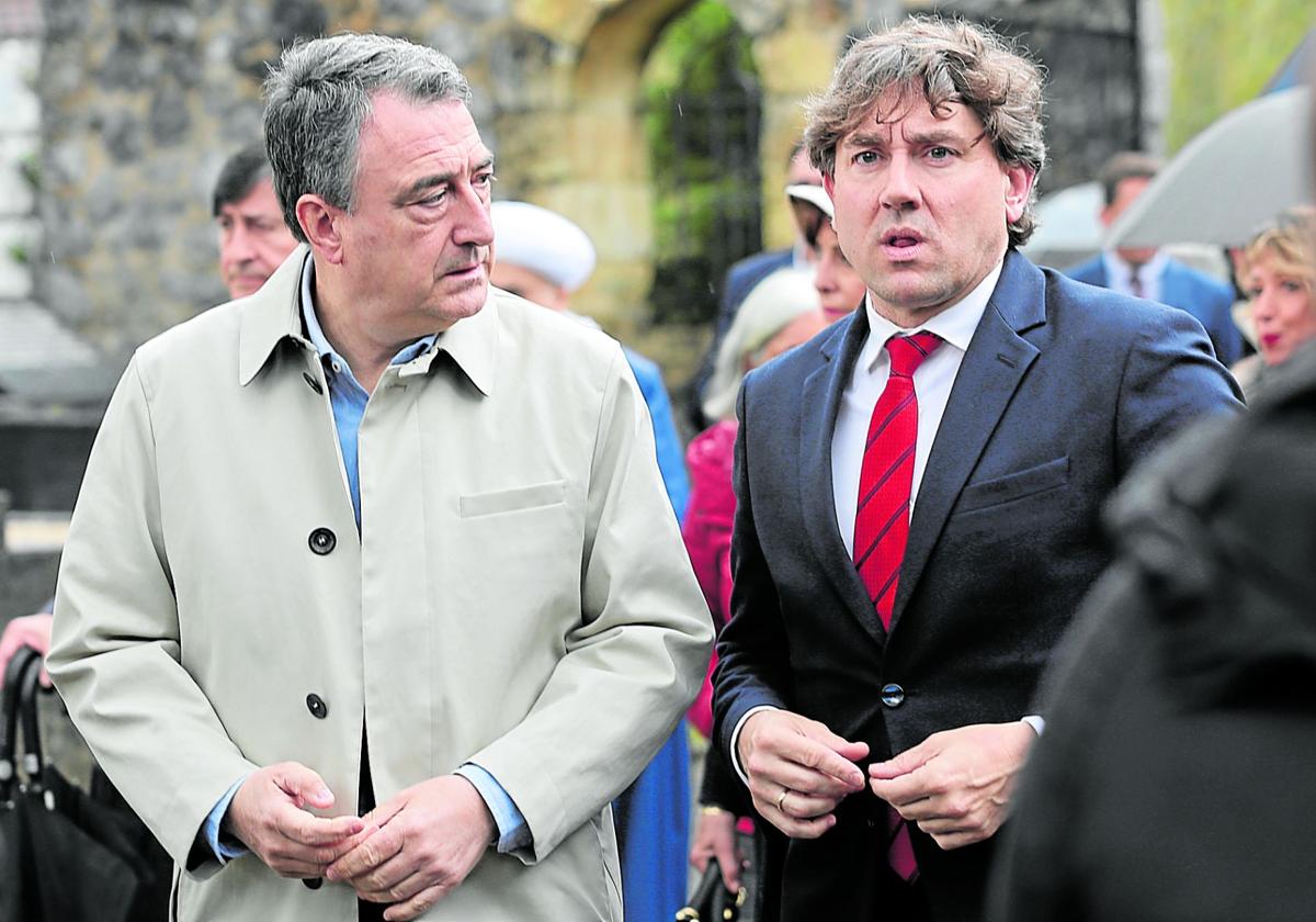 Esteban y Andueza coincidieron a finales de abril en los actos de recuerdo en el 88 aniversario del bombardeo de Gernika.