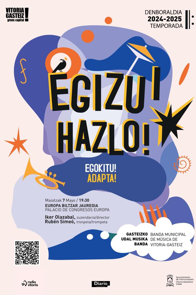 Cartel del concierto 'Adapta!' que ofrecerá la interpretación de 8 piezas