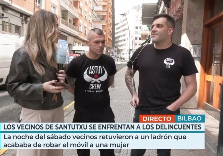 Andoni Gago y Ugaitz tras evitar un robo en Santutxu: «No puede ser que mi abuela o mi hija tengan miedo de salir a la calle»