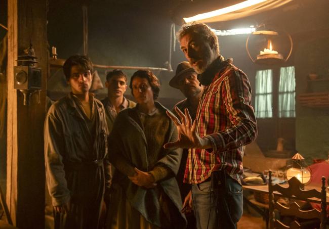 El director Igor Legarreta en el set.