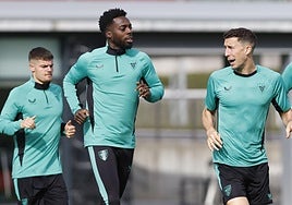Iñaki Williams, en un entrenamiento reciente del Athletic.