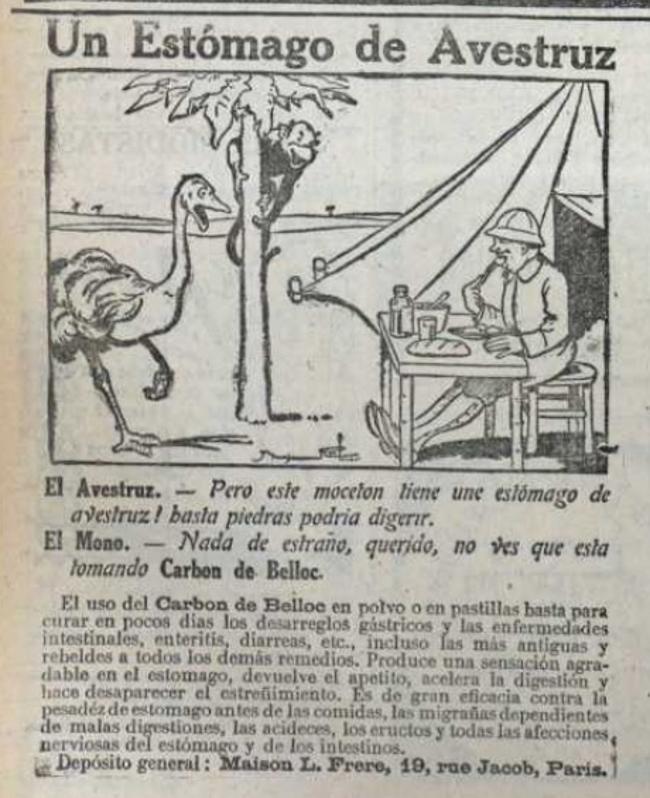 Anuncio del Carbón de Belloc.