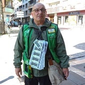 Pedro Iglesias Giraldo, vendedor de la ONCE en Lekeitio.
