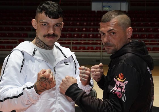 AnderFighter y Andoni Gago en la presentación del festival y la nueva promotora.