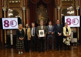 Esther Martínez, Yolanda Díez, José Ramón López, Juan Mari Aburto, Gabriel Rodrigo, Gonzalo Olabarria y Nerea Undabarrena.